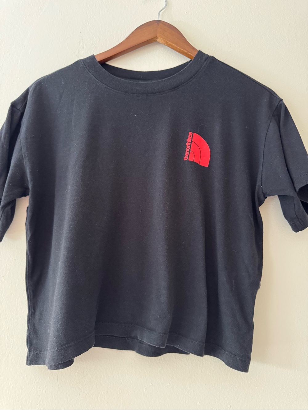 The North Face Black T‑Shirt with Red Logo